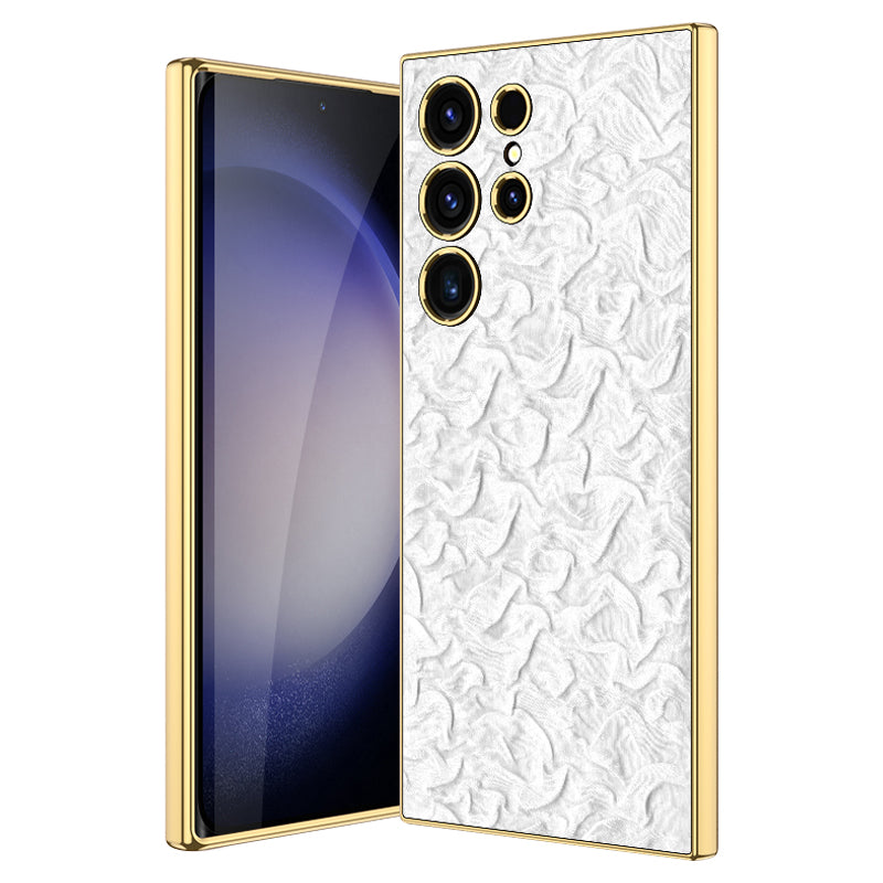 GKK Electroplate Case for Samsung Galaxy S23 Ultra Anti-Scratch PC TPU Cloth Phone Cover GKK Electroplate Case for Samsung Galaxy S23 Ultra Anti-Scratch PC TPU Cloth Phone Cover